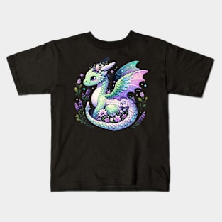 Lavender Wisp Drake Kids T-Shirt